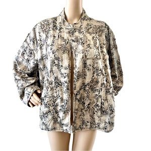 Chico's Cardigan Open Front Silk /Linen Blend